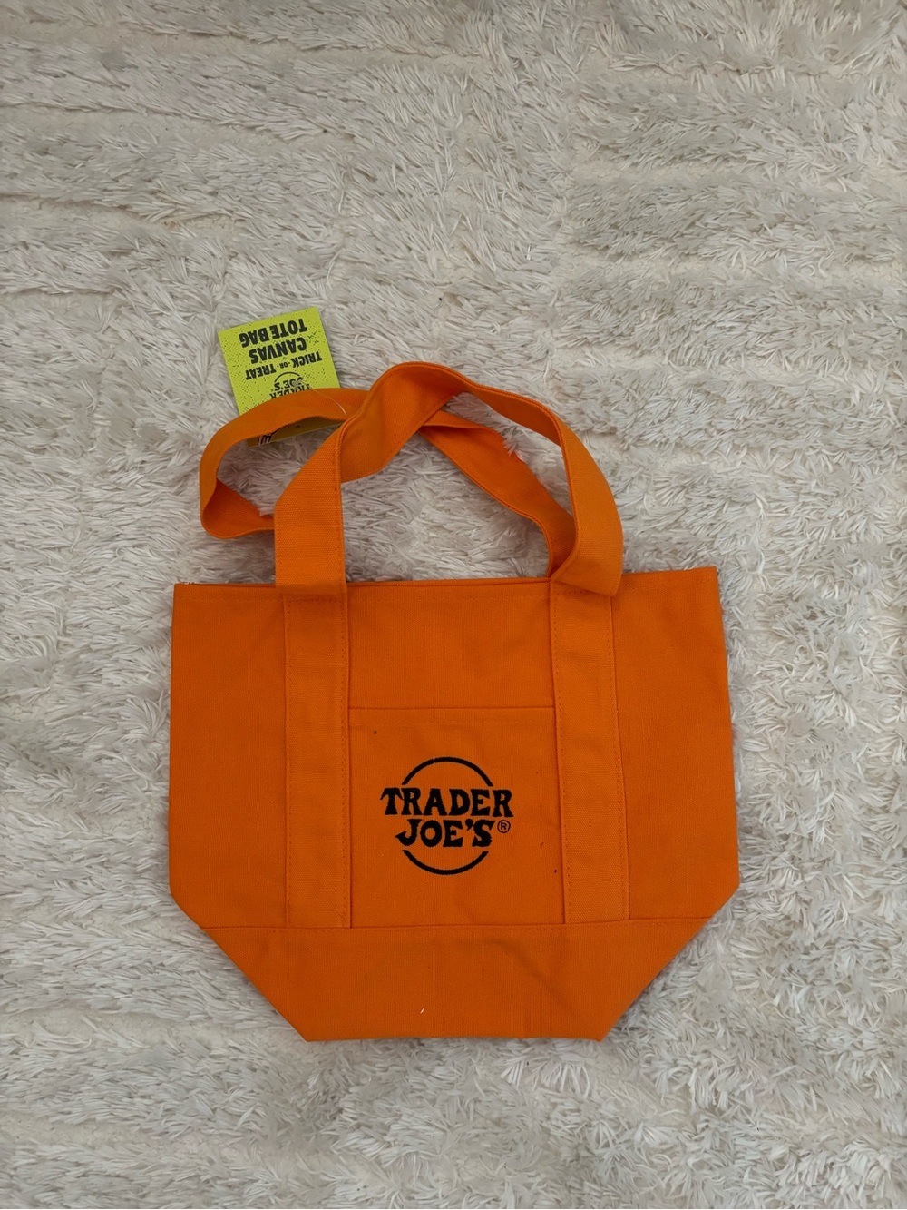 Trader Joe's Orange Canvas Tote Bag